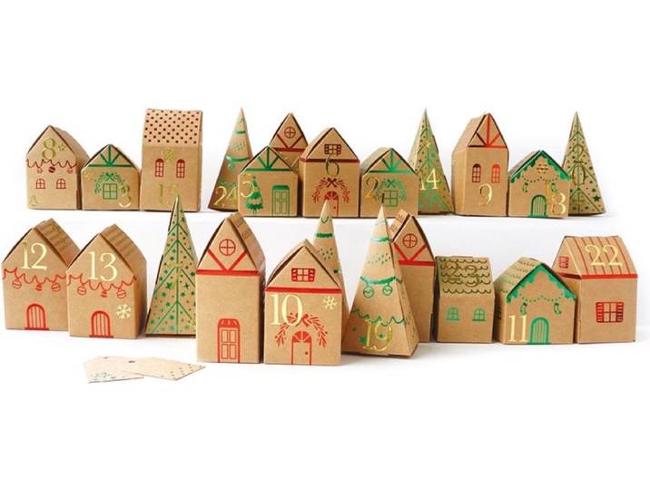 Graine Creative advent huisjes vouwset kerstdorp knutselset kerst.