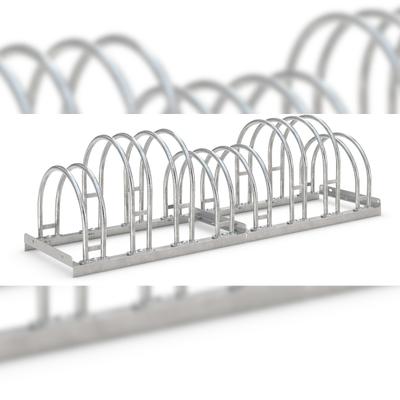 Bogenparker 5158 | Fahrradständer für 8 Fahrräder | beidseitige, abwechselnde Hoch-/Tiefeinstellung | Freiaufstellung, erweiterbar