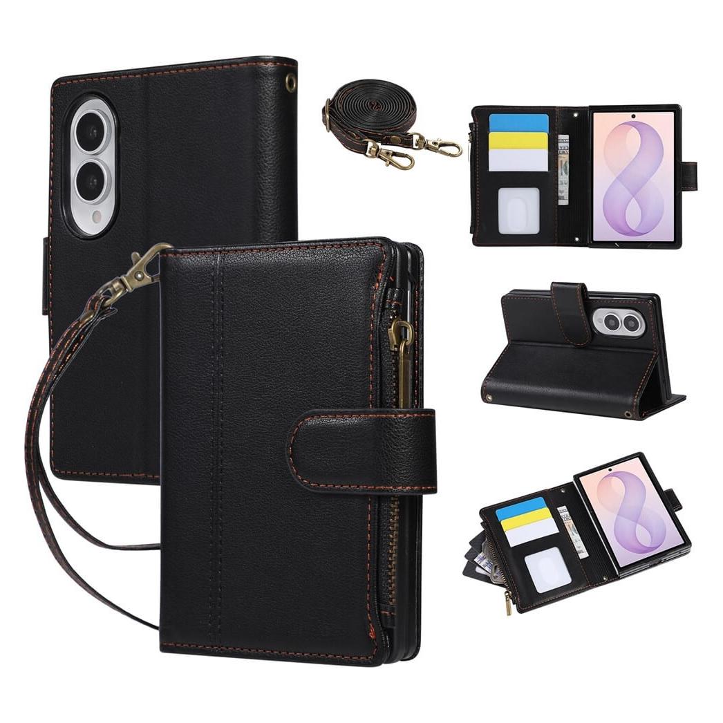Cover-Discount Galaxy Z Fold8 - Leder Etui Hülle mit Schultergurt & Handschlaufe (Samsung Galaxy Z Fold8) (77922058)