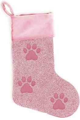 Sparkles Home Luminous Paw Print Rhinestone Stocking