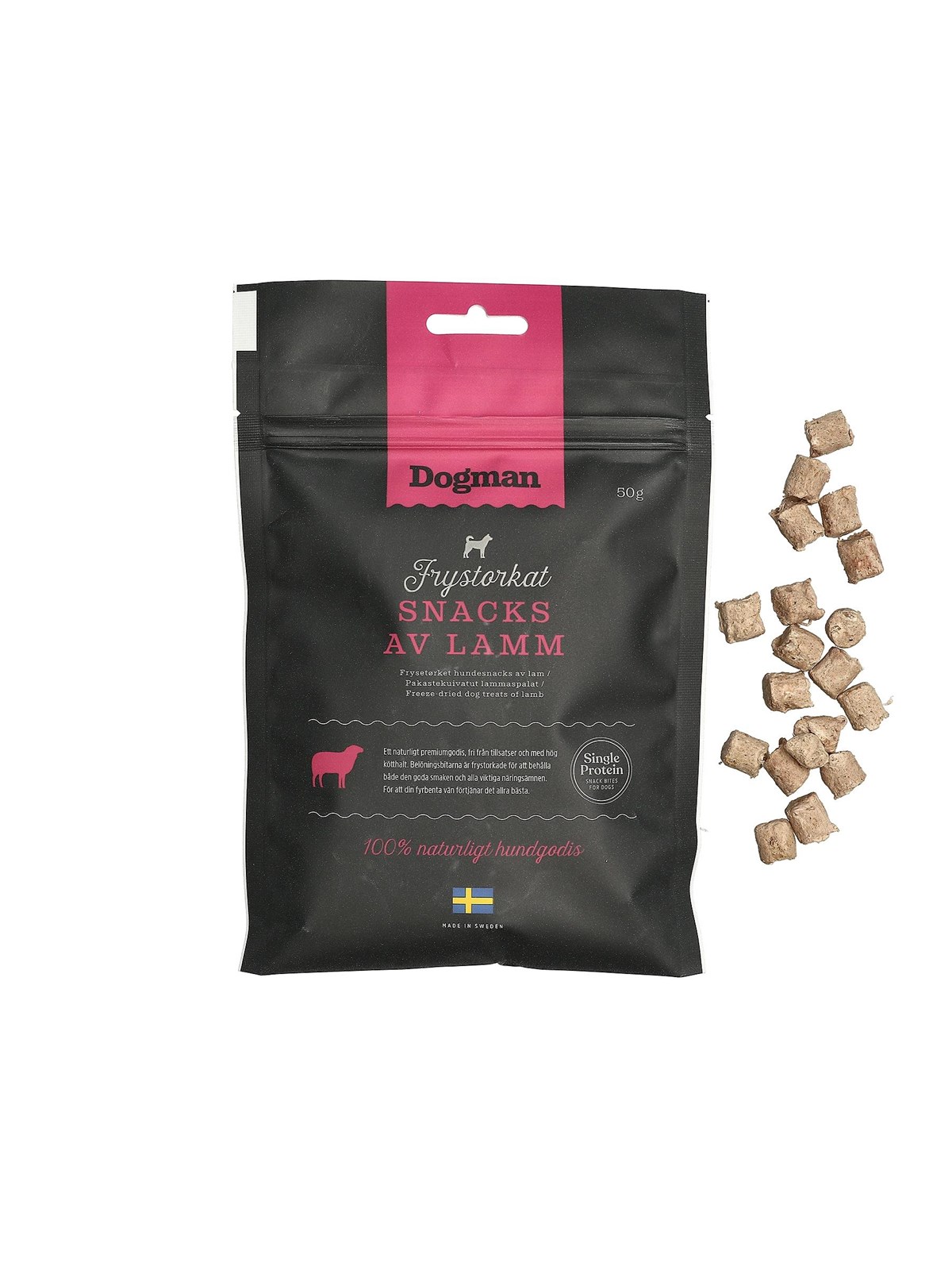 Dogman Hundesnacks Gefriergetrocknete Lammstücke 50g