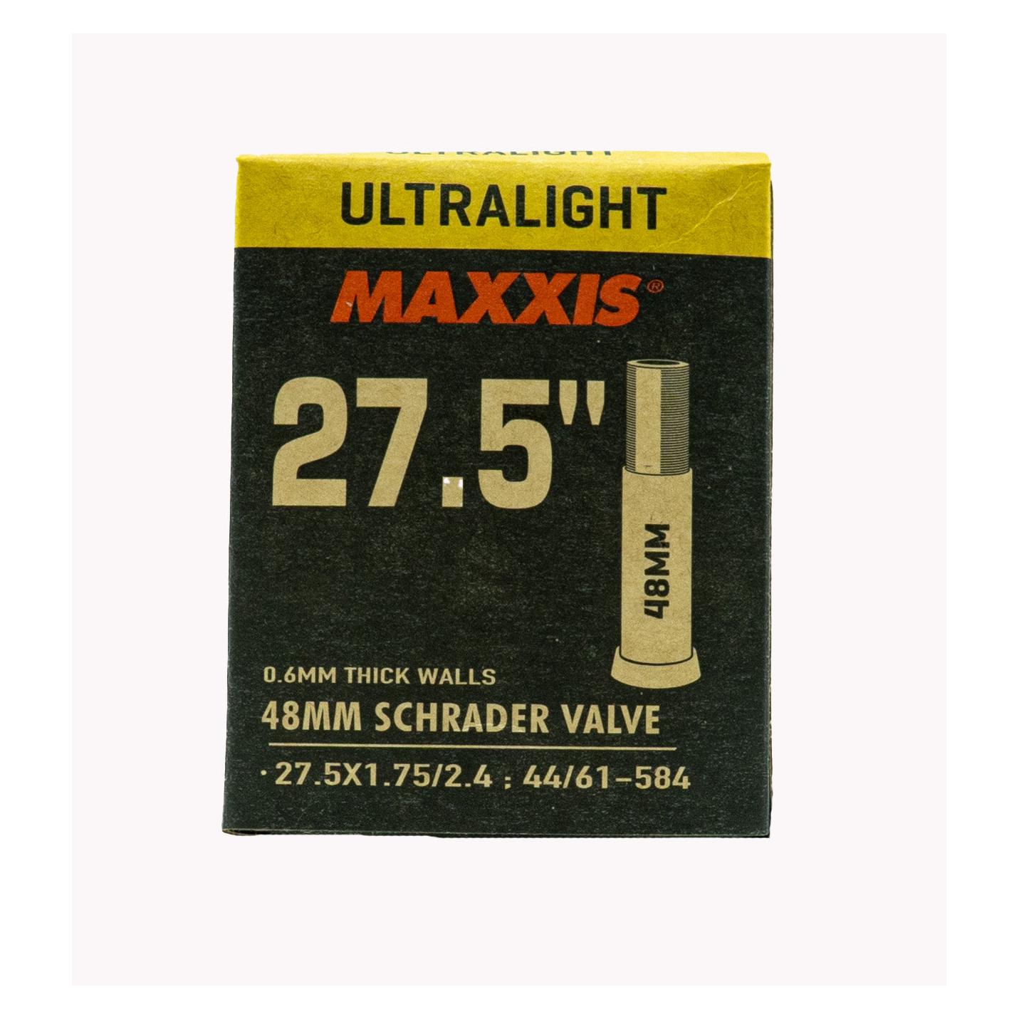 Maxxis Ultralight Schlauch 27,5 x 1.75/2.4 AV Ventil 48 mm (Schrader (AV), 27.5", 48 mm) (2243)