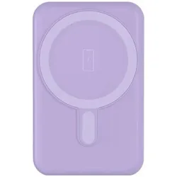 Bigben Powerbank Induktionsladegerät, MagSafe Kompatibel Violett (5000 mAh, 10 W, 37 Wh), Powerbank, Violett