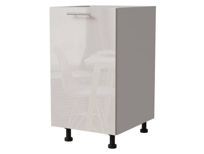 Feldmann-Wohnen Unterschrank D1D/45 Brerra 45 / 50 / 82 cm, Creme, Weiß, 45x82x50 cm, Küchen, Küchenmöbel, Küchenschränke, Küchenunterschränke