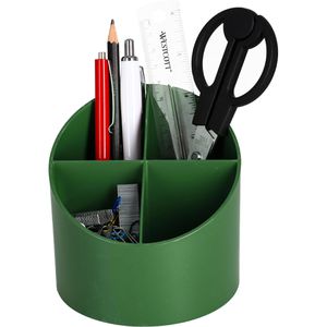Helit Stiftehalter H6790252, the green cross, Recycling-Kunststoff, 4 Fächer, grün
