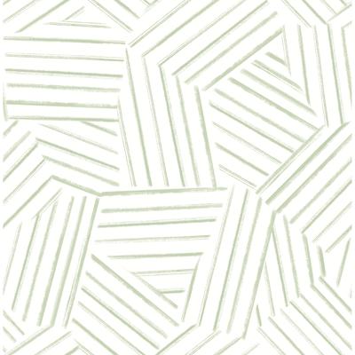 A-Street Prints Helene Sage Geometric Lines Wallpaper