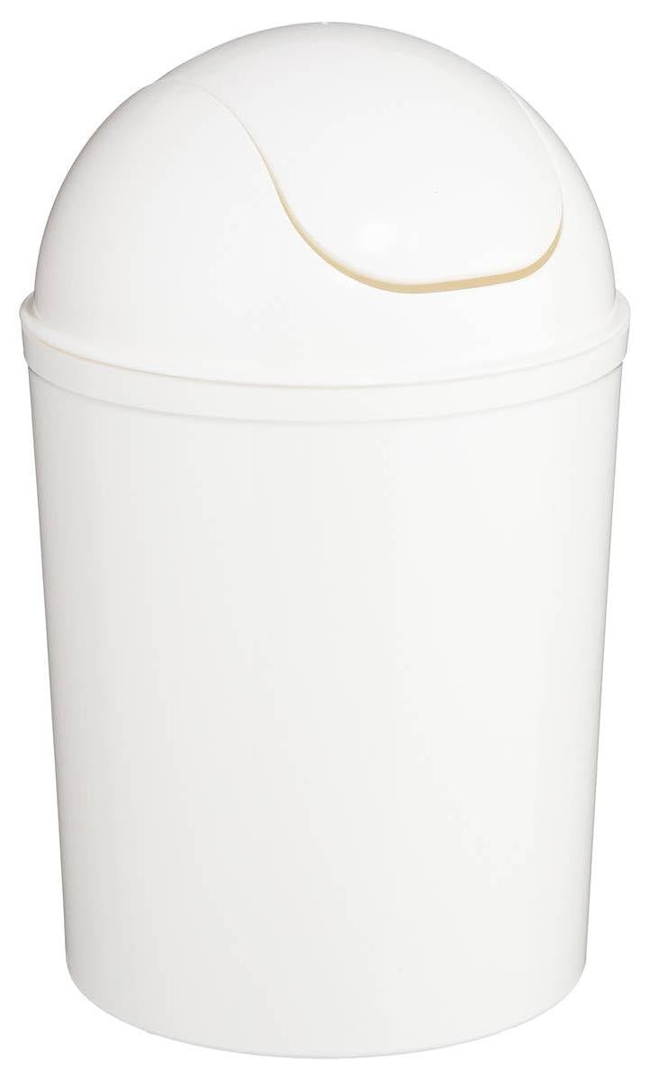 5five simply smart RVS afvalbak wit 7 liter