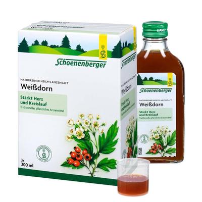 Weissdorn Saft Schoenenberger Heilpflanzensäfte 3x200 ml Flüssigkeit
