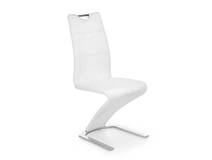 Chaise noire design avec pied u blanc