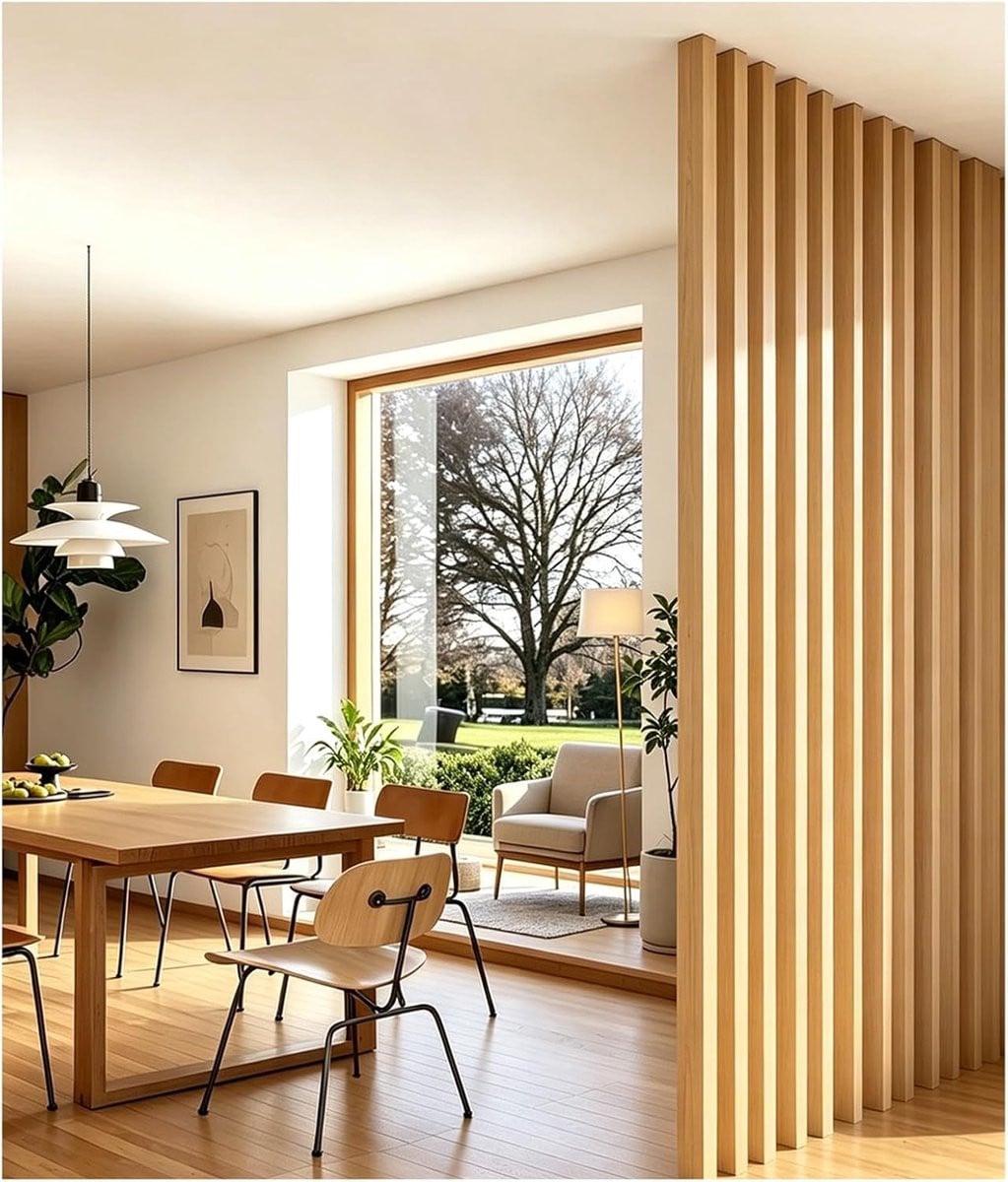 Lamellen kamerverdeler als wandscheidingswand voor badkamer, appartement of kantoor, Hoogte: 230 cm