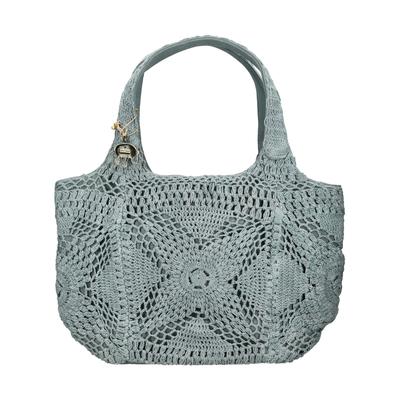 Shopper ANOKHI "ANOKHI Taschen Baumwolle", Damen, Gr. onesize, grau, Baumwolle, Taschen Shopper