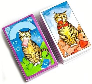 Uplifted Finds 78PCS Cute Cat Tarot Deck   English Edition Divination Oracle Cards For Gifts & Board Games 78PCS Cute Cat Tarot Deck   English Edition Divination Oracle Cards For Gifts & Board Games