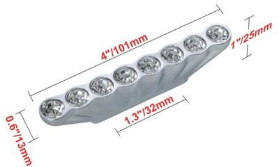 "Utopia Alley Gleam 8 Crystal Pull Handle - Decorative Drawer Chrome Drop Pull Handles, 1.3"" Center to Center"