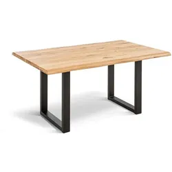 [de]sign & more Esstisch Cleveland 220 x 100 cm Holz Braun Wildeiche