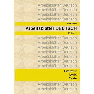 Arbeitsblätter DEUTSCH, Taschenbuch von Rolf Esser, Tredition, 978-3-347-71024-5