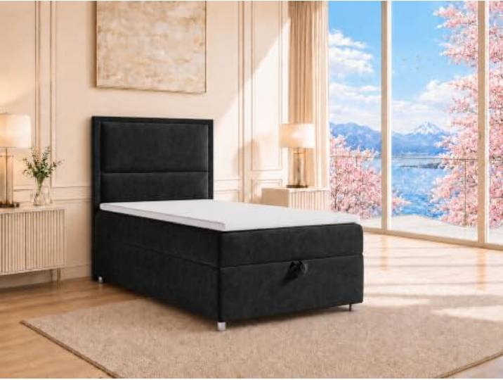 Best For Home Boxspringbett Trinity k-11 mit 7-Zonen Bonell-Federkernmatratze Boxspringbett 90x200 Boxsprintbett mit Matratze Und Stauraum Polsterbett 90x200 - Lieferung bis Bordsteinkante
