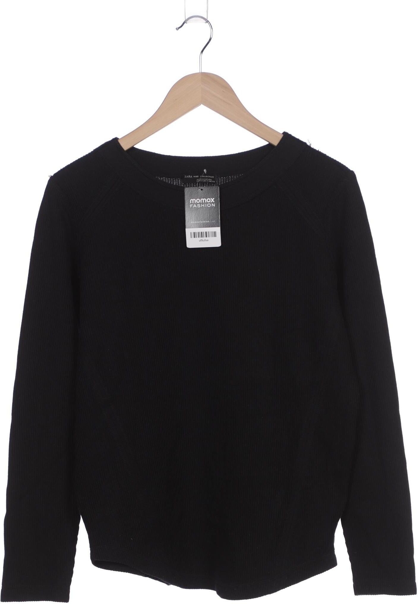 Zara Damen Pullover, Schwarz, Gr. S, Baumwolle - Second Hand