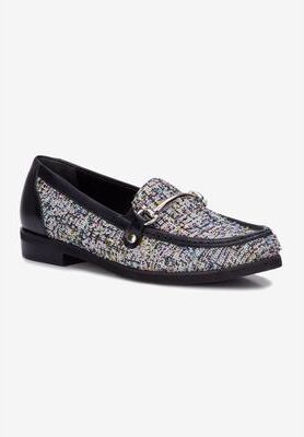 Women's Wren Loafer by Roamans in Multi Black (Size 10 M)