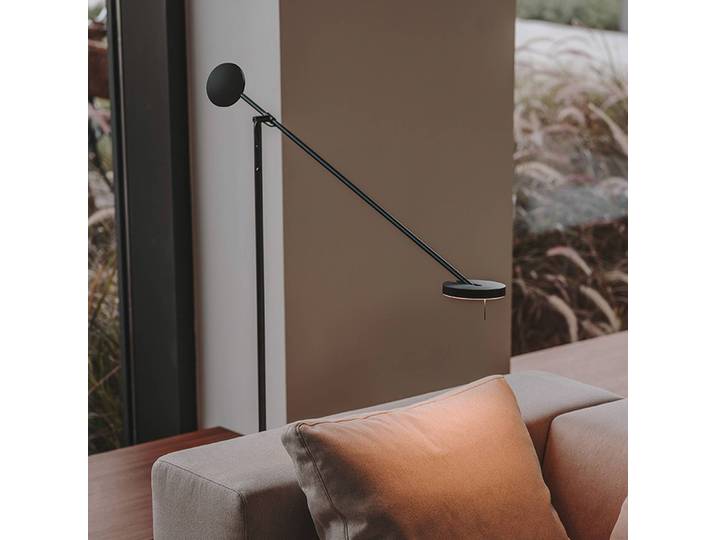 LEDS-C4 LED Stehlampe Invisible, dimmbar, schwarz, für Arbeitszimmer / Büro, Metall, Modern