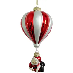 Baumschmuck Ballon Santa 14,5cm Glas