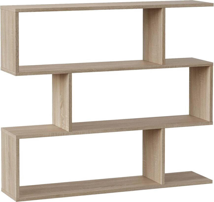Dmora Bibliothèque effet bois beige 117x25 cm Marron 110x96x25cm