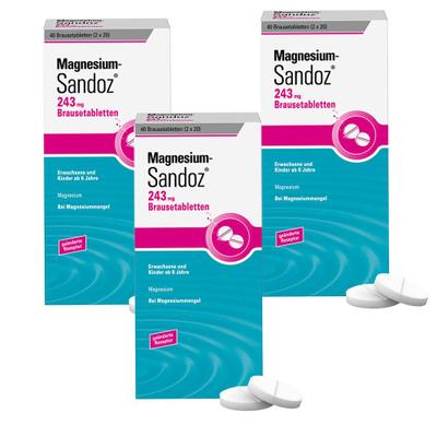 Magnesium-Sandoz 243Mg 3er-Pack 3x40 St Brausetabletten