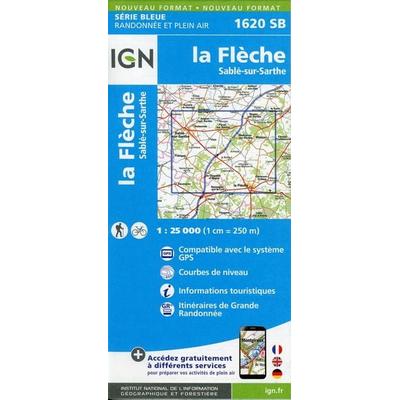 la Flèche.Sablé-sur-Sarthe 1:25 000, Karte von Collectif Ign, IGN Frankreich, 978-2-7585-3702-1