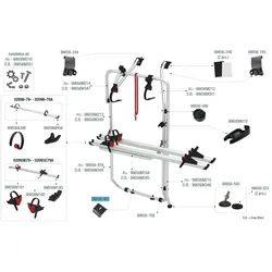 Fiamma Halterung unten passend für Carry Bike VW T5 D / T6 D - Fiamma Ersatzteilnummer 98656-461