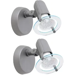2er Set Wand Lampe Esszimmer Wandstrahler beweglich 1x E14 Fassung Spot Büro Diele