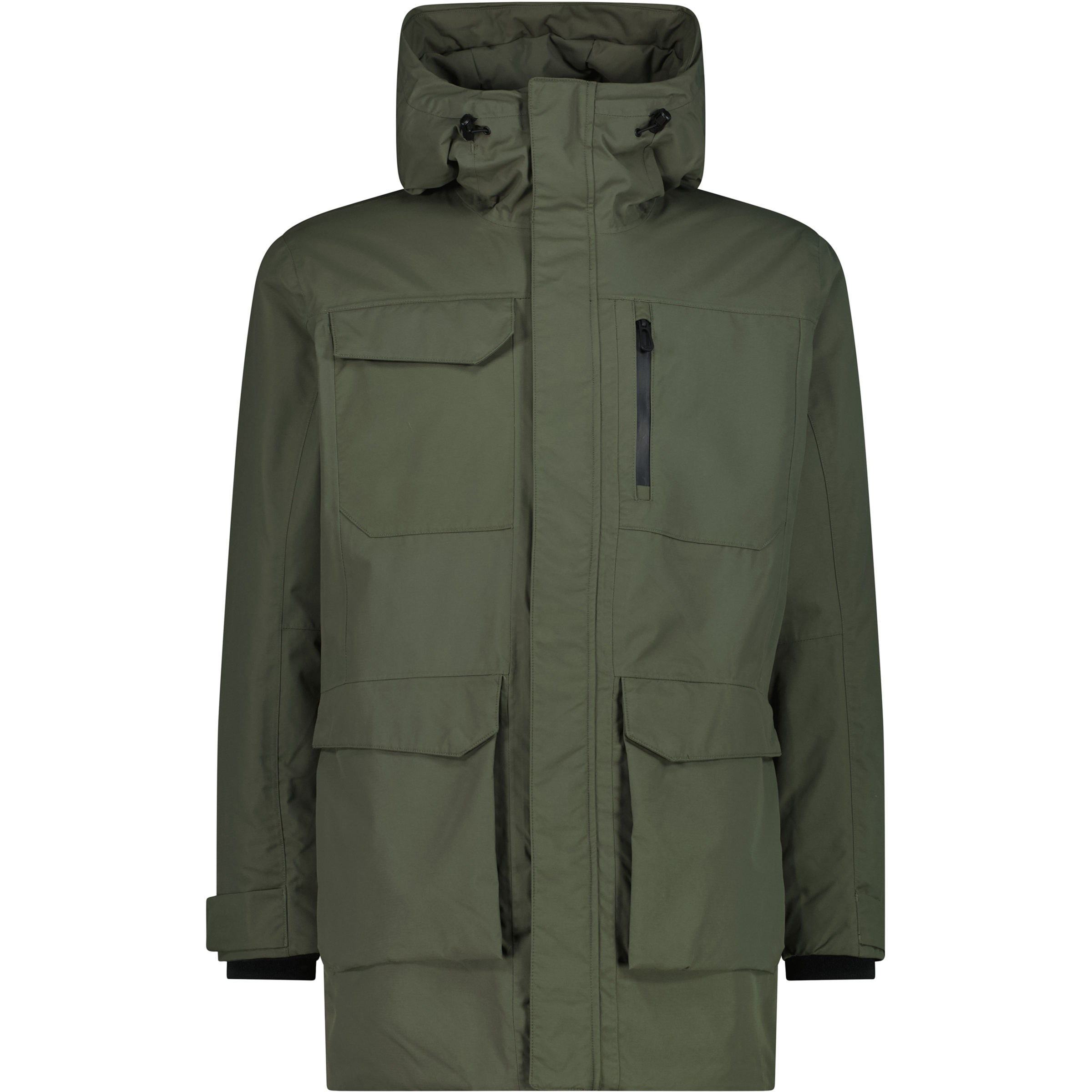 CMP Zip Parka Herren Winterjacke oliv Größe M Lifestyle Wasserdicht