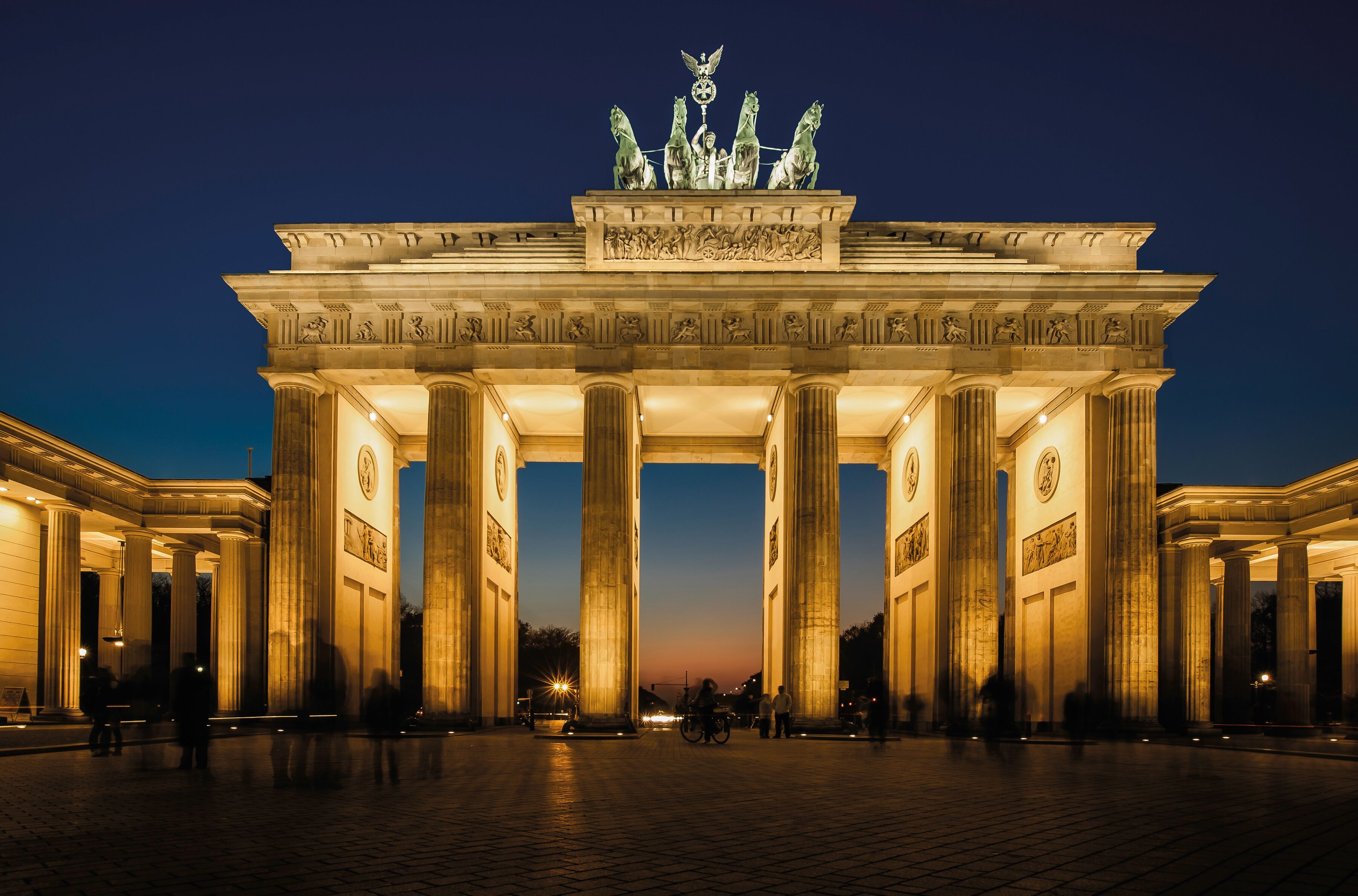 Fototapete PAPERMOON "Brandenburg Gate", bunt, B:5m L:2,8m, Vlies, Tapeten, Fototapete bunt B/L: 5m x 2,8m, Bahnen: 10 Stk.