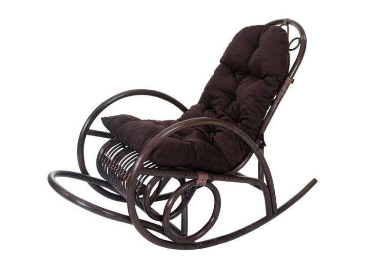 Fauteuil à bascule - HWC - C40 - Design classique - Look rétro - Marron