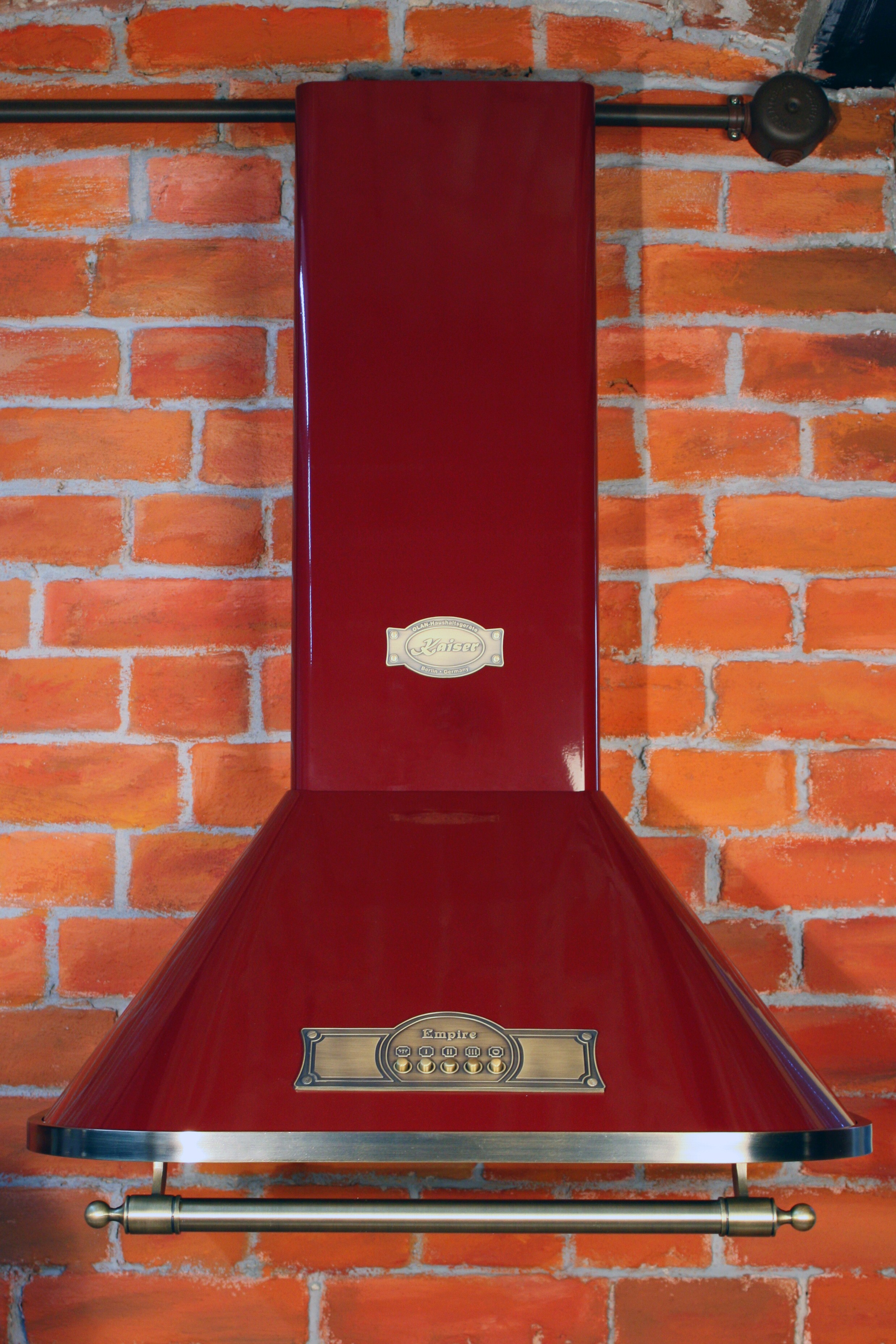 Kaiser A 6315 Rot Em ECO Wandhaube 60cm Dunstabzugshaube 910m³/h 3 Stufen Abluft Umluft