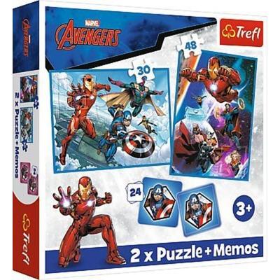 2 in 1 Puzzles + Memo Avengers
