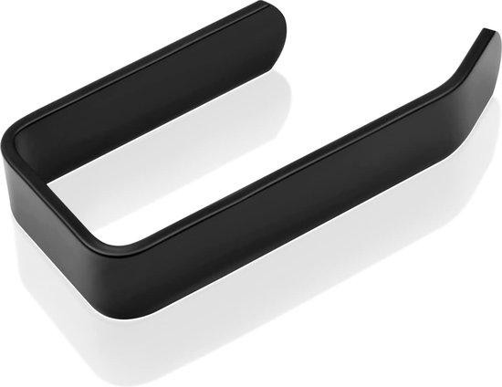 Unyqoos WC-rolhouder zwart, zelfklevende boorvrije toiletpapierhouder van aluminiumlegering