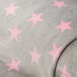 Wellness-Fleece "Sterne", hellgrau/rosa