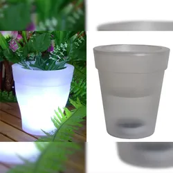 Gravidus LED Solar Blumentopf Pflanzkübel Leuchte Beleuchtet