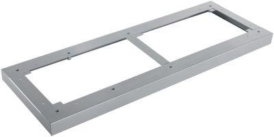 Schäfer Shop Genius Stahlsockel TETRIS WOOD, für Regale/Schränke B 1000 mm, weißaluminium