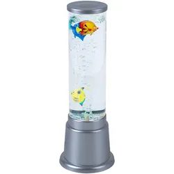 Wassersäule Tischleuchte LED RGB Farbwechsler Deko-Fische Wohnzimmerleuchte
