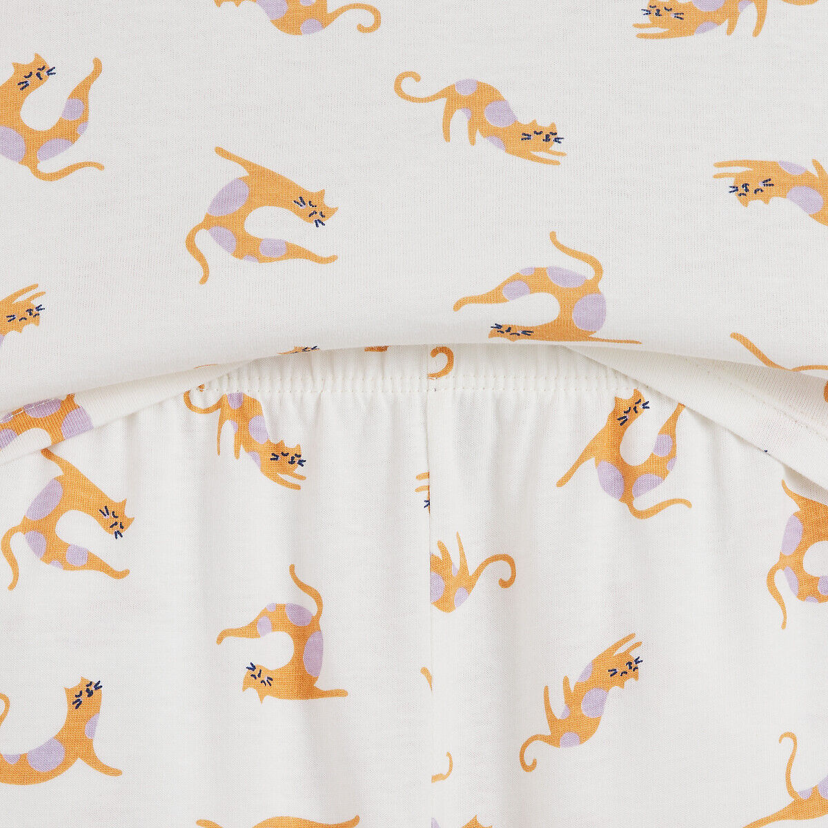 LA REDOUTE COLLECTIONS Lot de 3 pyjamas en coton, imprimé chats