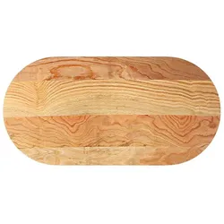vidaXL Tischplatte Hellbraun 120x60x4 cm Massivholz Eiche Oval