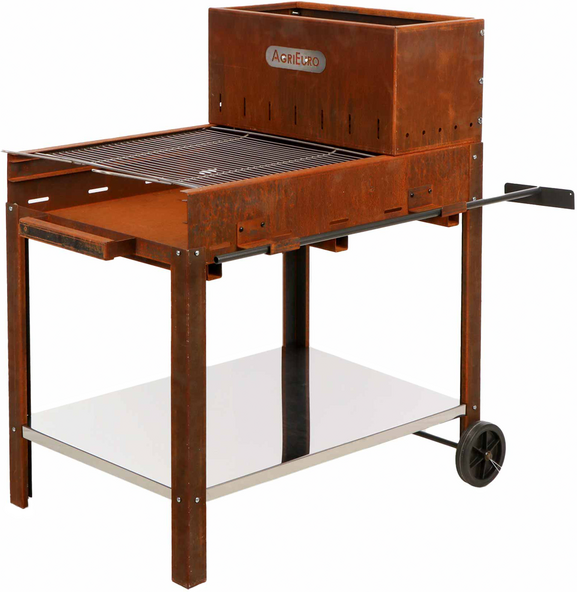 AgriEuro TOP-LINE Barbecue à bois et charbon Super Flipper en corten