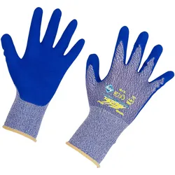Kerbl Feinstrickhandschuh AirexDry mit Nitril blau M - 297792 - blau