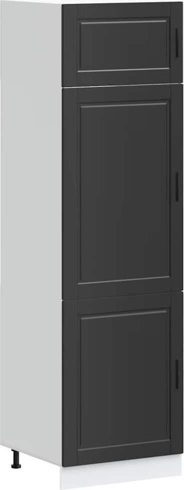 vidaXL Keukenkast Porto zwart houtvezel met houtlook