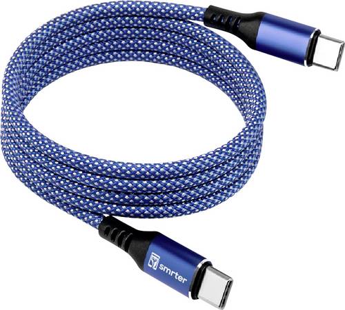 Smrter USB-Ladekabel USB-C Stecker 1m Blau MAGNETO_C2C_BL_R