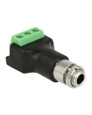 Delock Audio-Adapter 3-poliger Anschlussblock W bis Stereo Mini-Klinkenstecker W 1.235 m (65878)