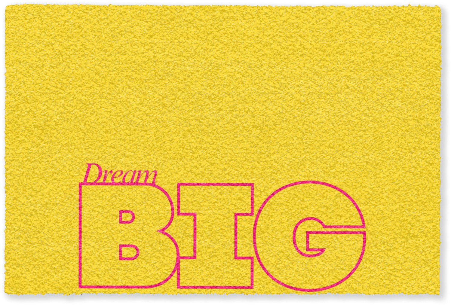 MuchoWow Deurmat Dream Big - Geel - Grafisch - Binnenmat - 60 x 40 cm