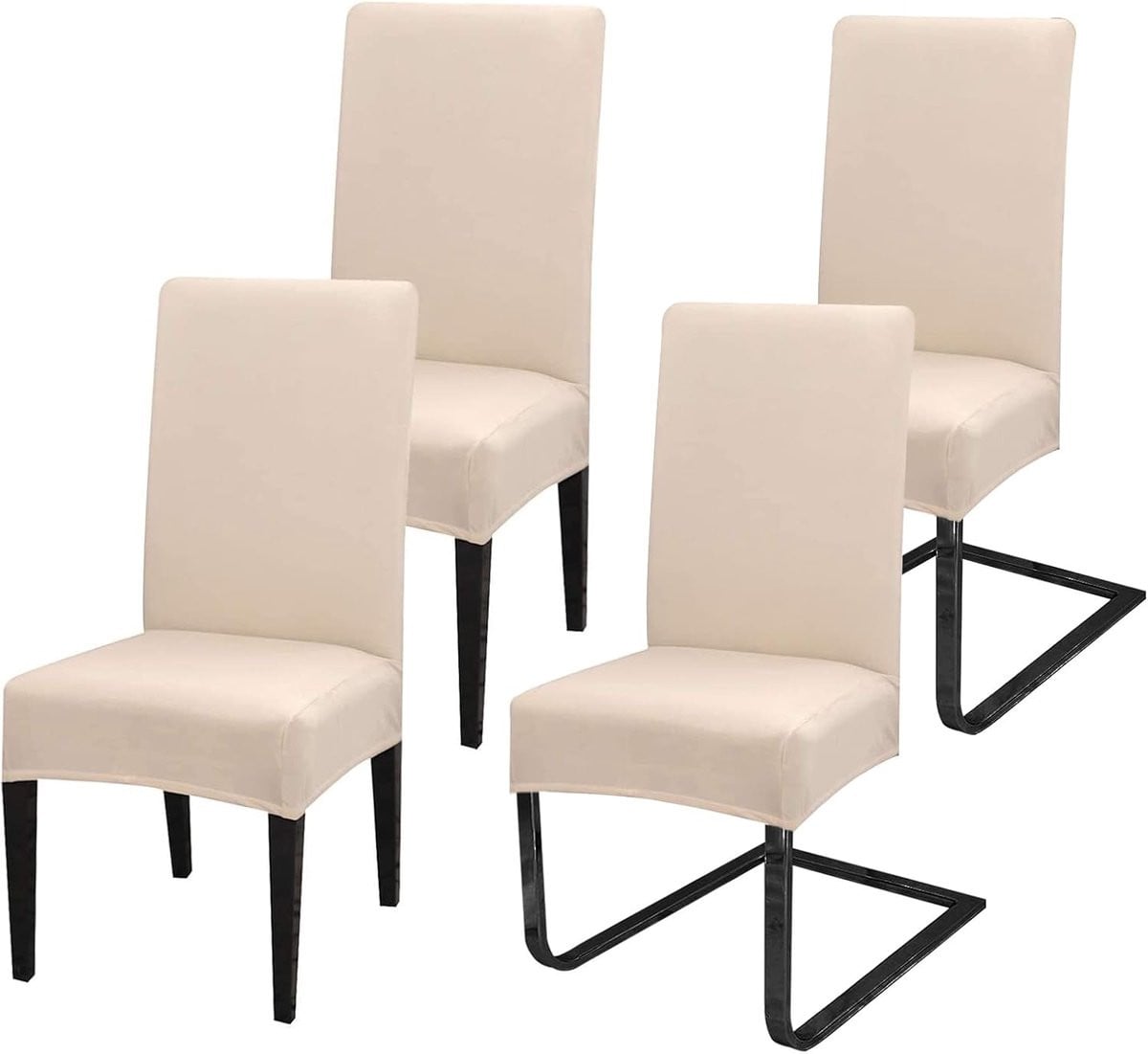 Set van 4 universele stretch stoelhoezen voor eetkamerstoelen