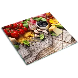 GLASPLATTE 60x52 cm Italienisches Essen