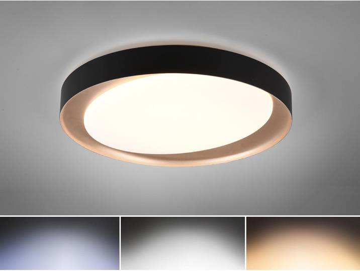 TRIO ZETA, 1 Glühbirne(n), LED, 2000 lm, IP20, Schwarz